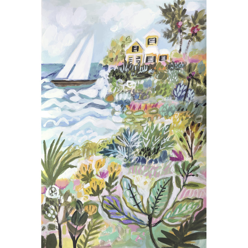 Led Led Island Cove sur toile par Karen Fields, H 12 po x l 8 po