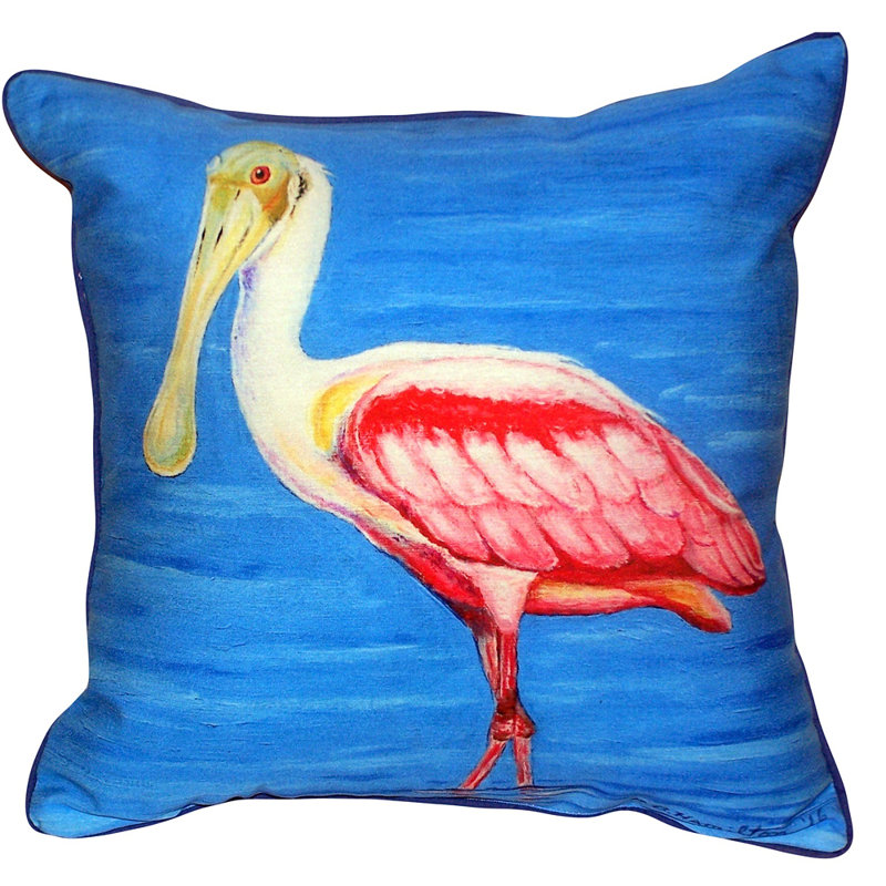 Housse et insert de coussin extérieur carré Dick's Spoonbill, Petit