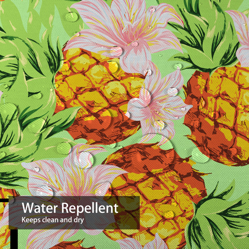 Rideau de douche Tropical Floral Blossom Beach Art avec 12 crochets, L 72 po x l 84 po
