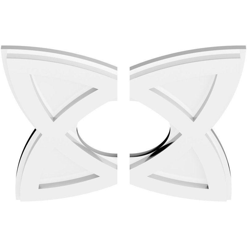 Médaillon de plafond contemporain en PVC de qualité architecturale 16 po x P 6 po x P 6 po x P 1 po Cosmo