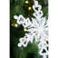 Cintre de 6,3 po x 1,8 po x 6,7 po en forme de flocon de neige en forme de boule suspendue décorative pour décorations de fêtes, lot de 6