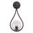 Bakkedahl 1-Light Wrought Iron Armed Sconce with Frosted Glass Shade-1427491811-1433468676