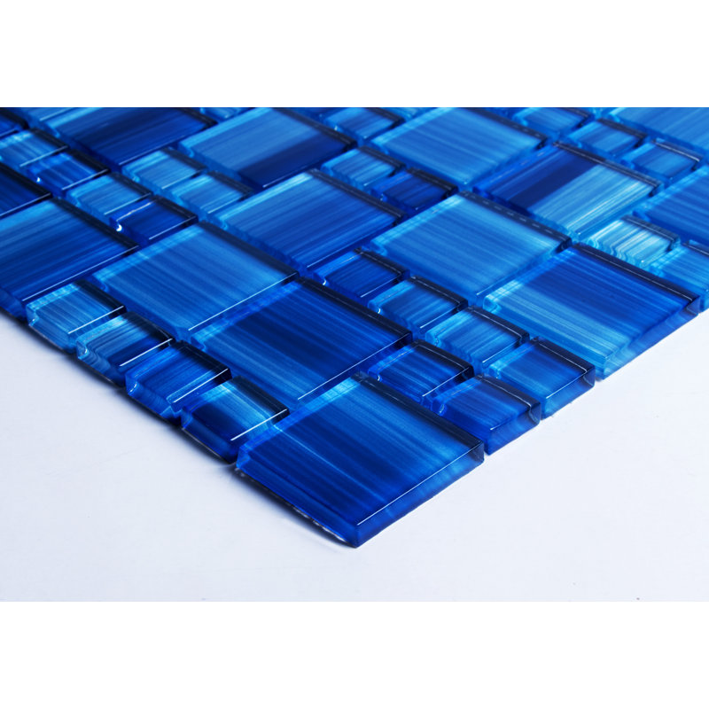 Carreau de mosaïque en verre piscine, Bleu aquatique