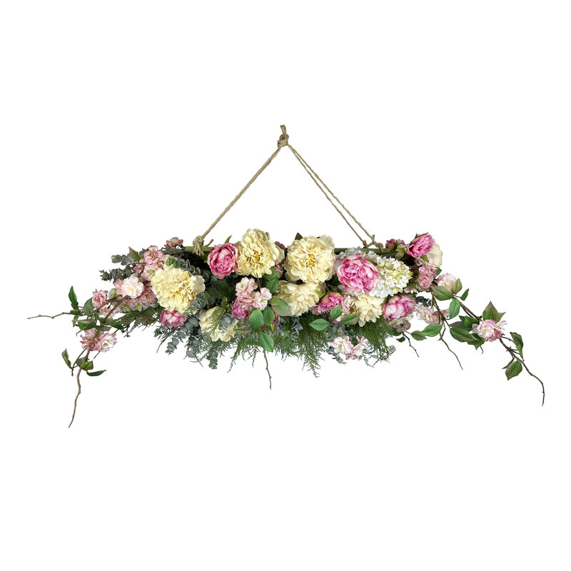 Lustre pivoine, fleur de cerisier et eucalyptus