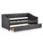 Twin Size Daybed With Drawers Upholstered Tufted Sofa Bed, With Button On Back And Copper Nail On Waved Shape Arms(81.5''X30.5'')
