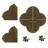 Dritz Home Smooth Quatrefoil Corners, Small, 3 Pack, Antique Brass