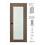 Porte standard préfinie en bois manufacturé et en verre Avon 207-88710178-88710190-91673729