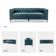 Brinna Contemporary 84" Upholstered Button-tufted Sofa with Metal Legs