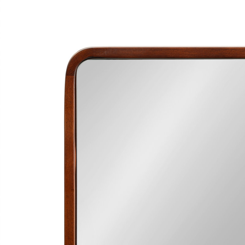 Sherman Wood Rectangle Mirror, 30" x 24", Walnut Brown