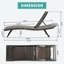 Chaise longue d'extérieur en osier 2 pièces