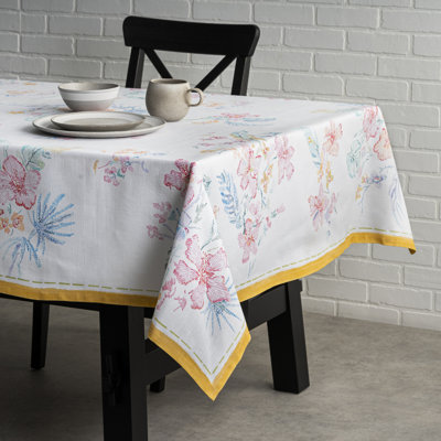 Paradise Island Floral 100% Cotton Tablecloth