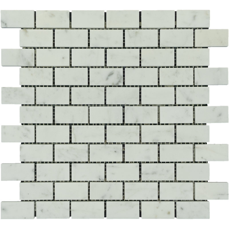 Mosaïque de plancher et de mur en brique blanche 1 "x 2" Carrara