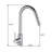 Topcraft Stainless Steel Single Handle Pull-Down Sprayer Kitchen Sink Faucet with 360° Swivel Spout-88766302