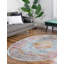 Tapis contemporain à motif de vagues multicolores-334489047