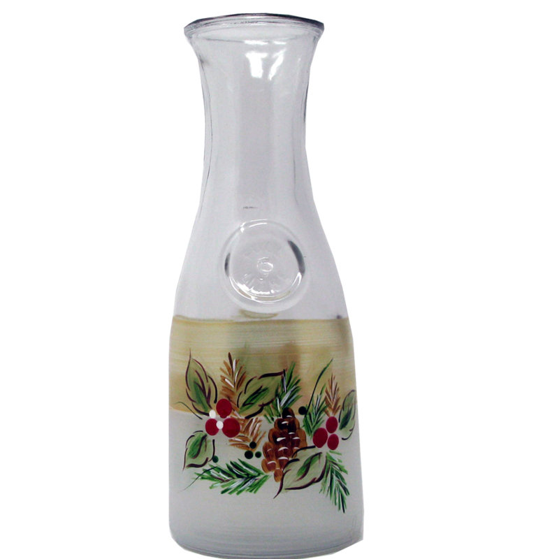 Mistletoe Glass Beverage Dispenser