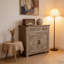 Armoire de rangement en bois avec porte de grange, buffet de café et tiroir pour la cuisine et le salon-488073270