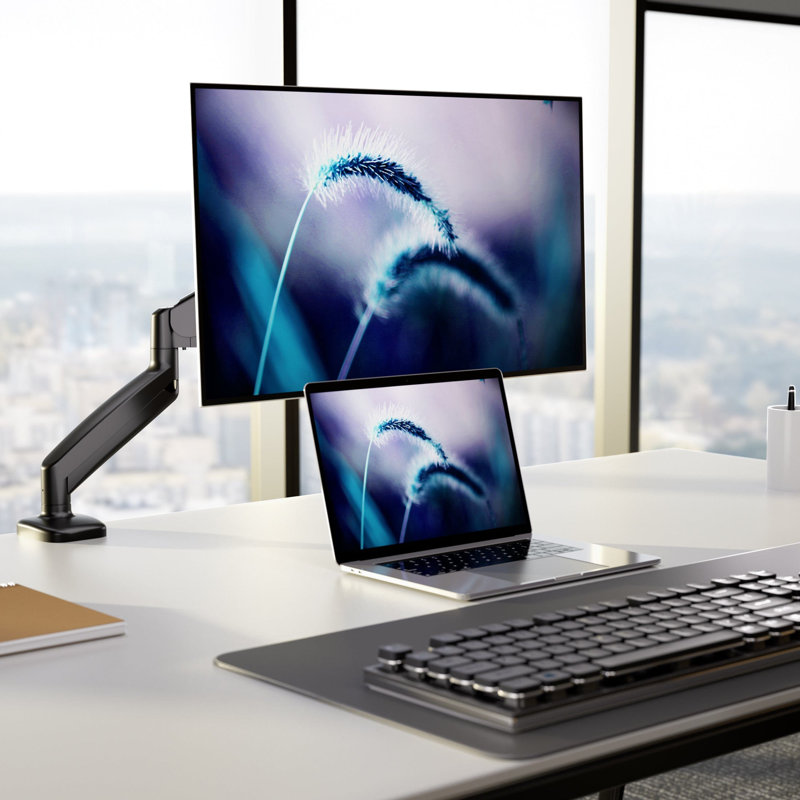 Single Monitor Desk Mount With Gas Spring Arm