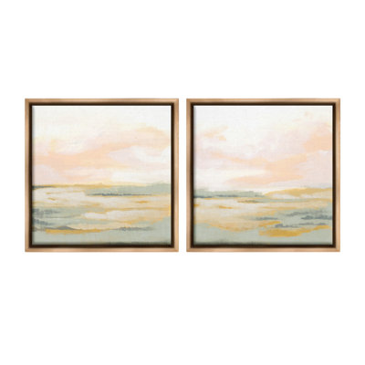 "Sunrise Sky Abstraction" par June Erica Vess, 2 pièces sur toile