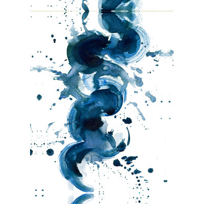 Watercolor Abstract Blues - Reproduction d'art sur toile tendue