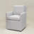 Cheryal 25" Wide Modern No Assembly Upholstered Linen Down Fill Dining Armchair with Interchangeable Casters & Fixed Feet -1886890406