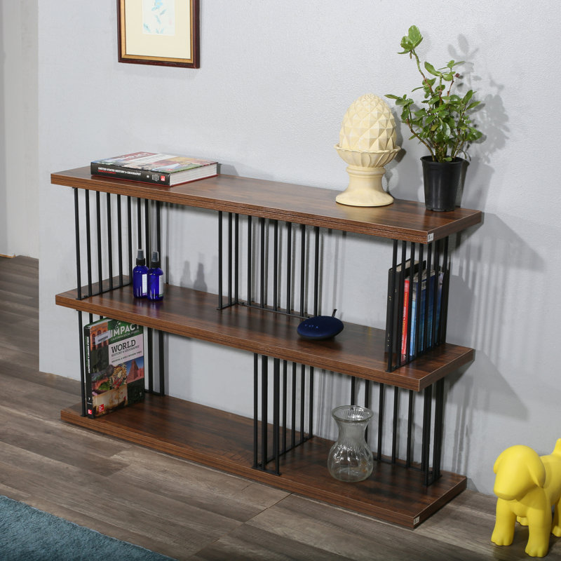 Bibliothèque standard en fer avec bacs Daichi H 43,7 "x l 47,24", (2 tablettes) H 30,12 po x l 47,24 po x P 11,61 po