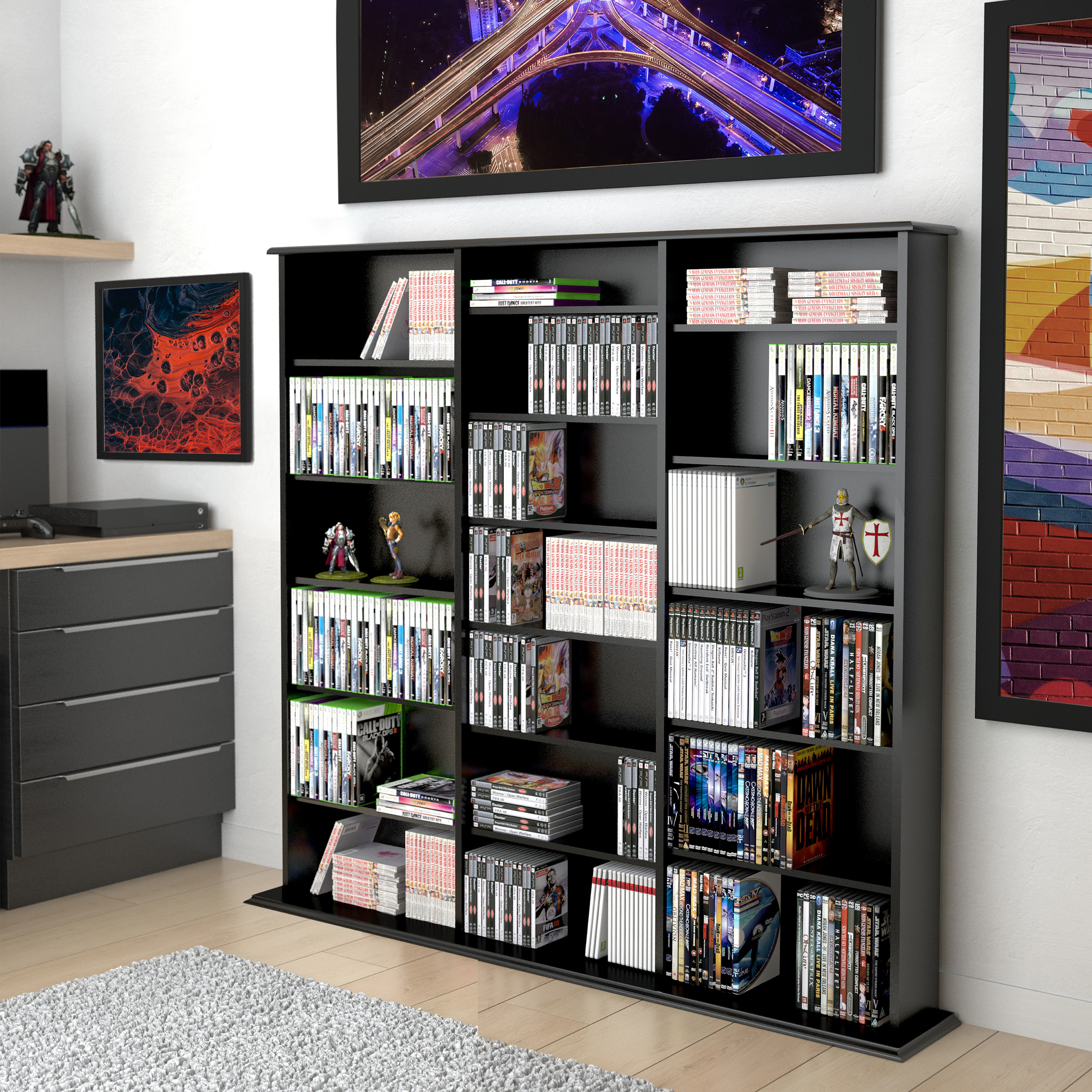 Dvd shelving unit discount