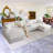 Loette 126" Corduroy U-shape Sectional Sofa, Cup Holder & Console Box-894405691