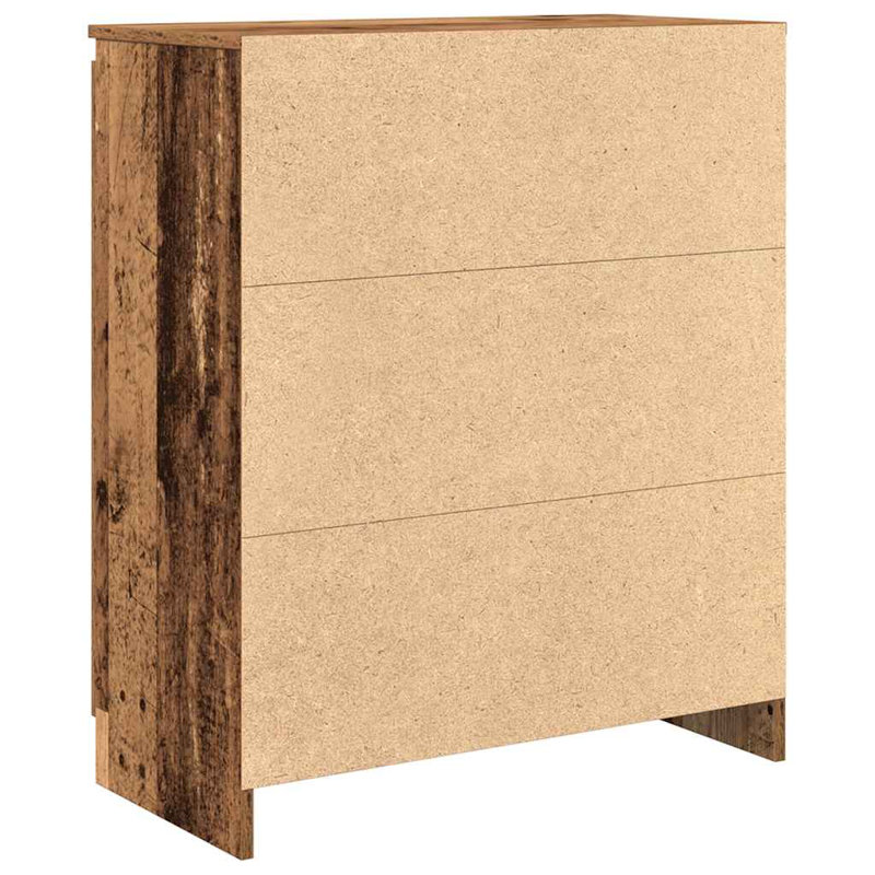 Sideboard With Drawers 71X35x84 Cm Engineered Wood, Old Wood