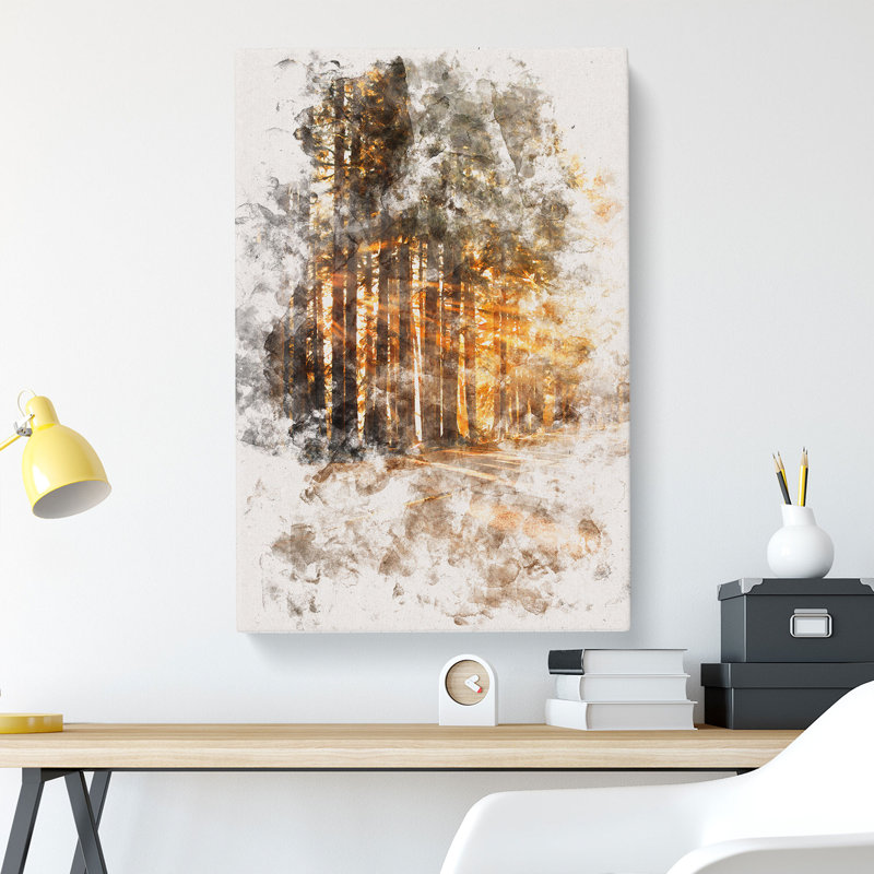 Sunlight Through the Forest - Wrapped Canvas, 76cm H x 50cm W x 3cm D