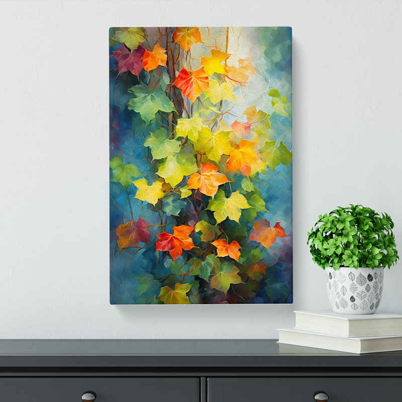 Ivy Leaf Impressionism - Wrapped Canvas, 50cm H x 35cm W x 3cm D