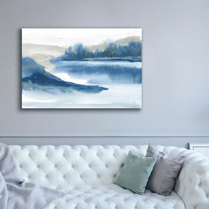 «Blue Fog 1» par Chris Paschke, art mural épique Graffiti 60 po x 40 po