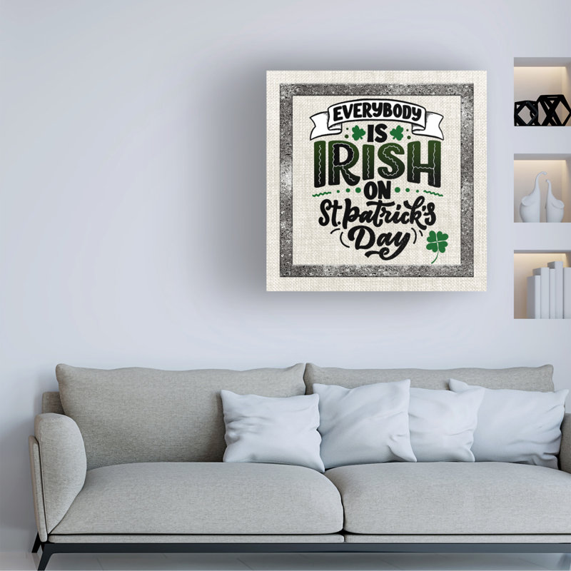 "St Patricks Day 4A" par LightBoxJournal - art textuel sur toile tendue, H 35 po x l 35 po