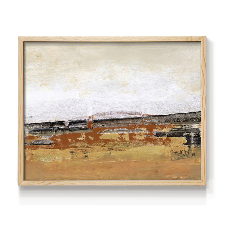 Bridges Ochre III -Framed Print - Restickable, Natural, 16" H x 20" W