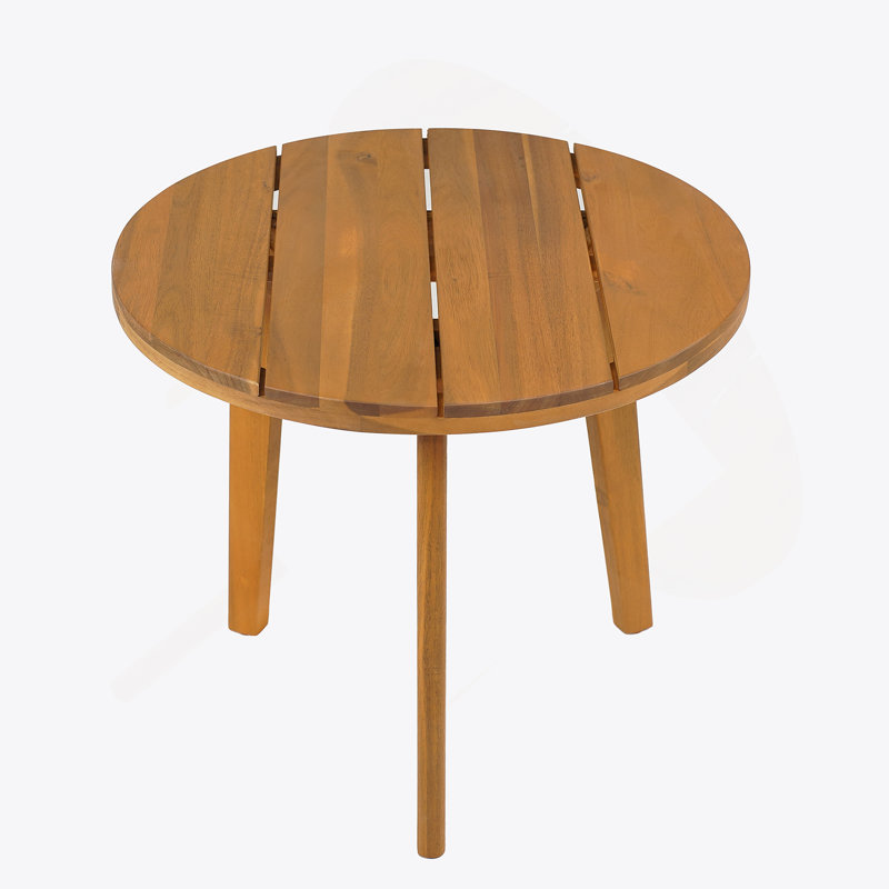Table d'appoint ronde d'extérieur, table de bout en bois