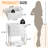 White P2 MDF Brottman Solid Wood Legs Faux 2 Drawers 23.6 Inch