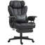 Fauteuil de bureau Massage Massage avec 6 points de vibration, chaise de bureau chauffée grande et haute de 400 lb avec repose-pieds et support lombaire, fauteuil de bureau inclinable en microfibre