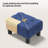 Upholstered Foot Stool Ottoman, Tufted Button Footstool Footrest With Padded Seat For Living Room Bedroom-960390551
