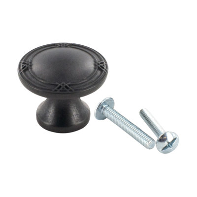 Outwater 25 Pack 1-5/16" Diameter Brushed Nickel Cabinet Knobs – Traditional Solid Zinc Construction