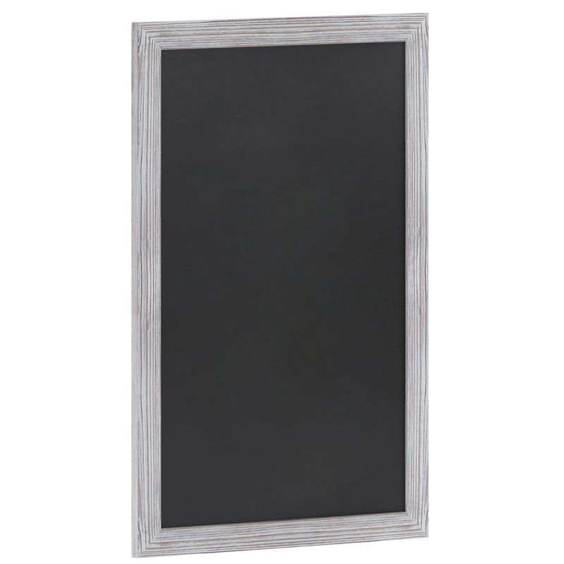 Whitewashed Pine Wood Magnetic Chalkboard Sign 36" x 24"