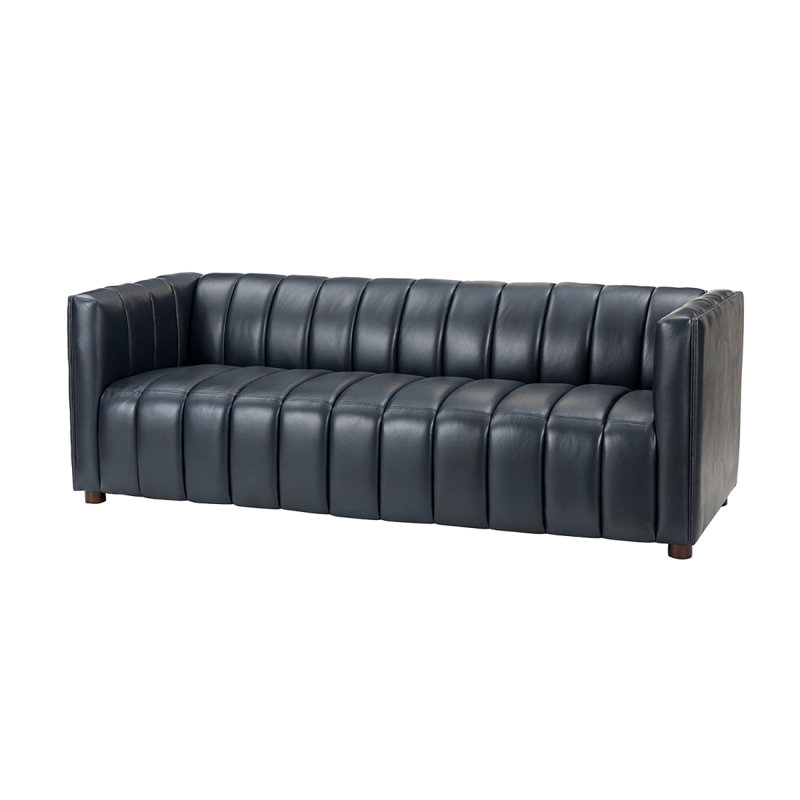 Modern Sofa Ulysses 83" Genuine Leather Sofa