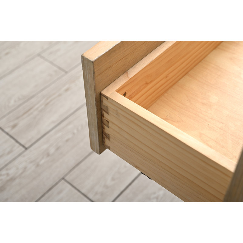 Deon 30'' Single Bathroom Vanity with Ceramic Top, Teak White