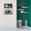 «Green Bathroom 1» par Yvette St. Amant, art mural sur toile, 12 po x 16 po-1283555828