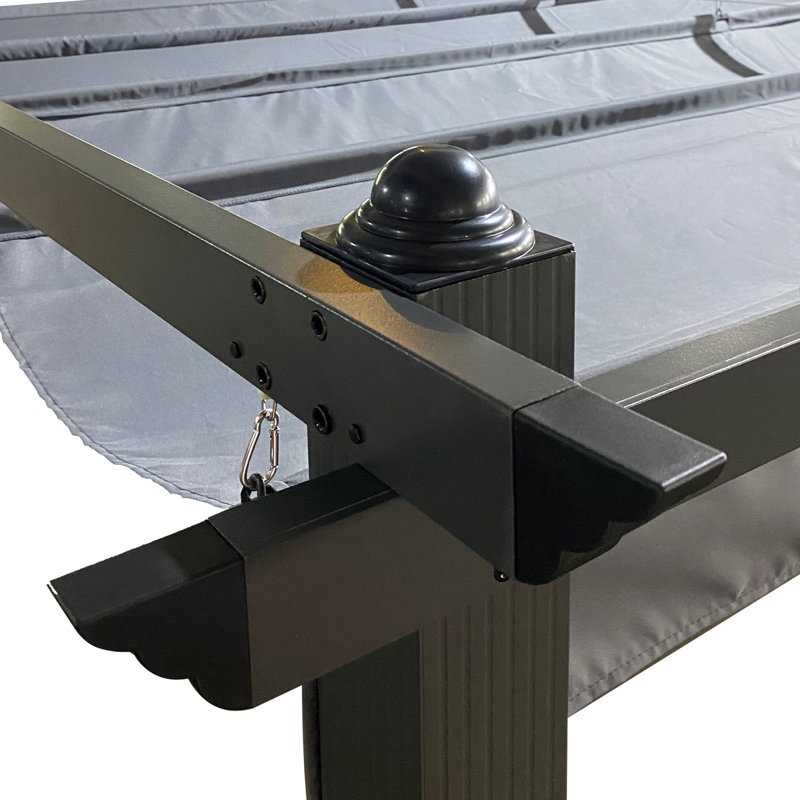 Toile de rechange pour pergola 10x10 pi - Blocage, , Montage facile, Gris, Hydrofuge, Installation