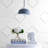 Damarion 1 - Light Gray/White Pendant