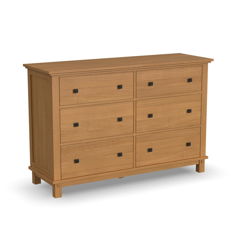 Egberto 54.5'' W 6 - Drawer Dresser, Brown