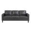 Chaise longue moderne en similicuir gris foncé-375672683