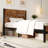 Kempst Twin Bed Frame with Wood Headboard and Footboard, Rustic Brown Farmhouse Platform Bed with Under-Bed Storage, Mattress Foundation with Heavy Duty Slats Support, No Box Spring Needed, Noise Free, Easy Assembly-734330208-764581689
