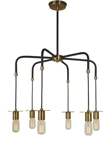 Lustre 5 lumières Camarda par Corrigan Studio®, Laiton antique