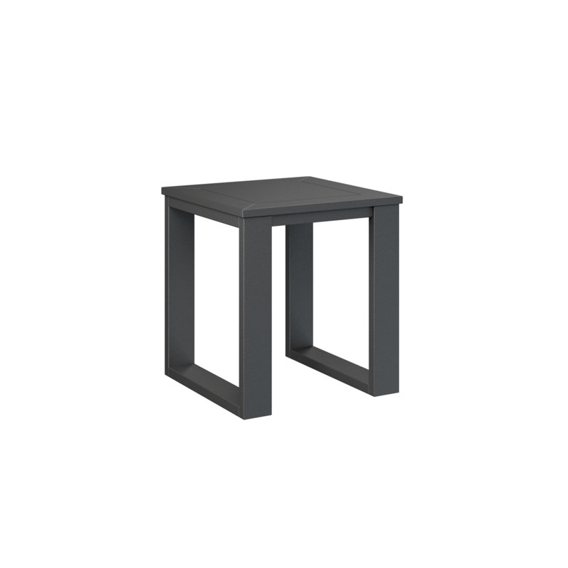 Nordic Outdoor Square End Table, Matte Black