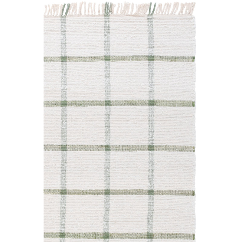 Tapis en coton recyclé tissé à la main Nuriye, Rectangle de 5 pi x 8 pi